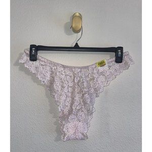 Cabernet 4233 Tanga Lace Panties Hi Cut Sheer Womens 2X Pink New Nwt